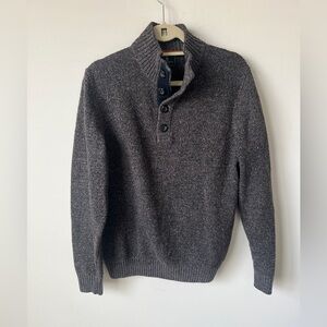 G.H. Bass & Co Men’s Shawl Collar Pullover Sweater Gray Speckled Knit Size M